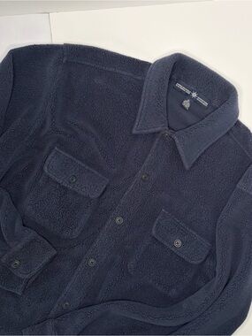 Vintage Y2K American Eagle Ski Mountain Patrol Fleece Button Up L